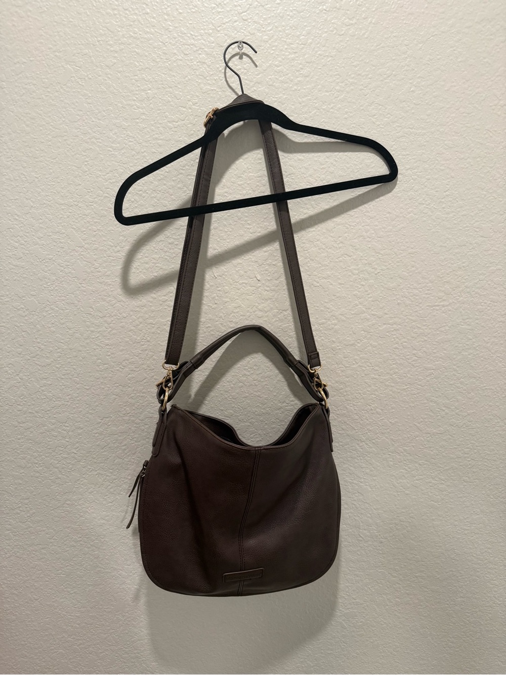 Montana West Brown Leather Shoulder Hobo Bag